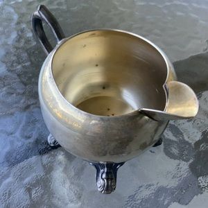 Antique Creamer Cup/Pitcher by FB Rogers Silver Co./One-Family/Original Patina